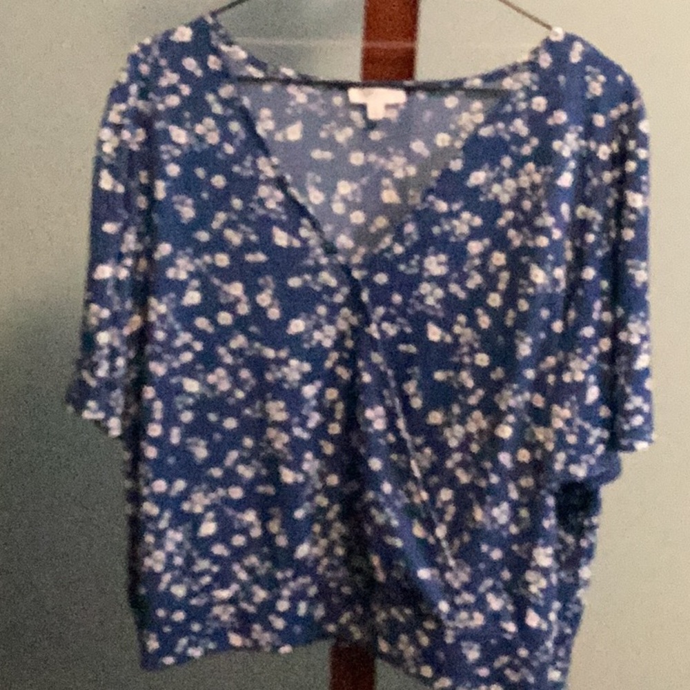 Floral Blue Women's Top
